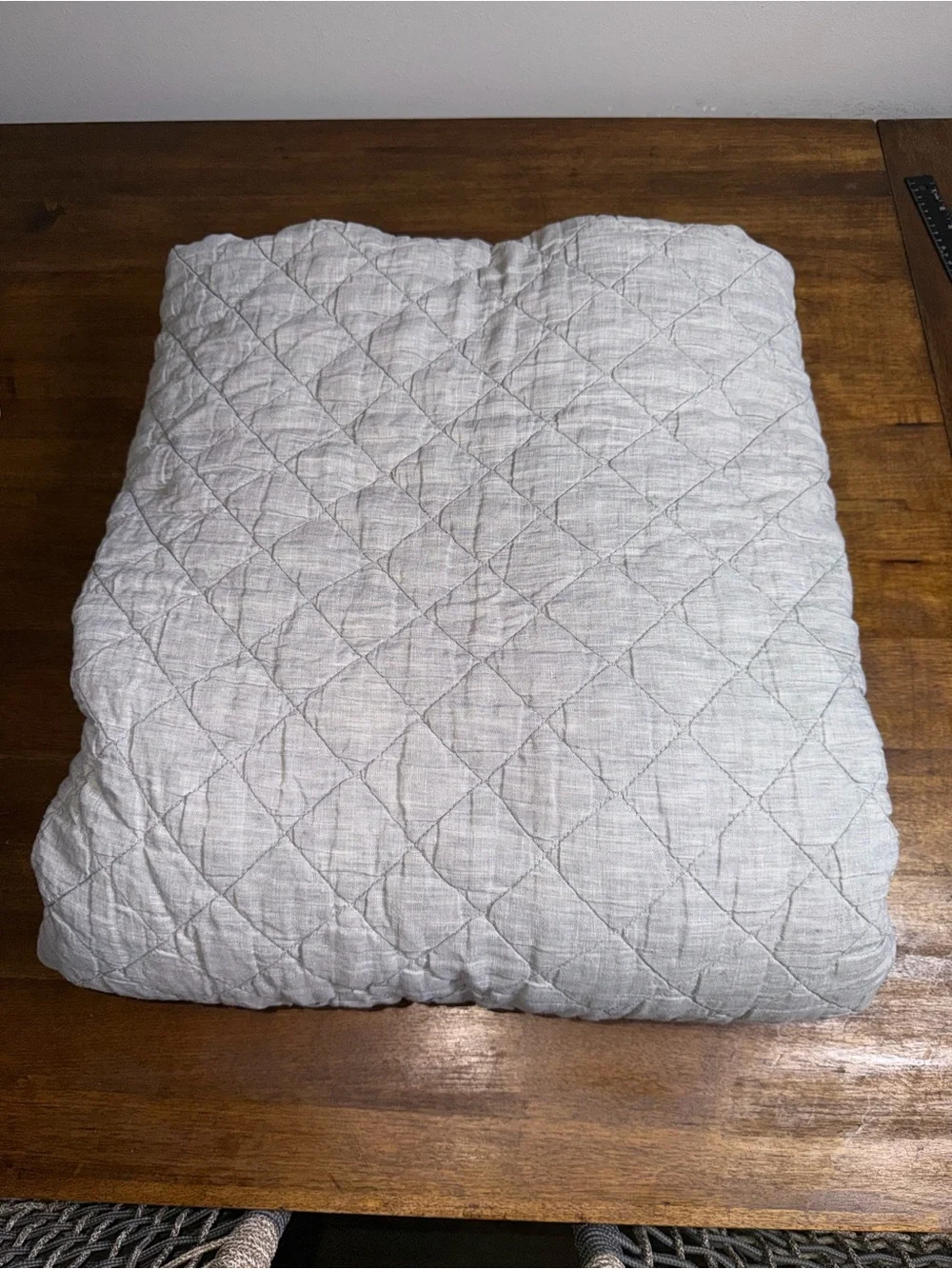 Pottery Barn Belgium Flax Linen Diamond